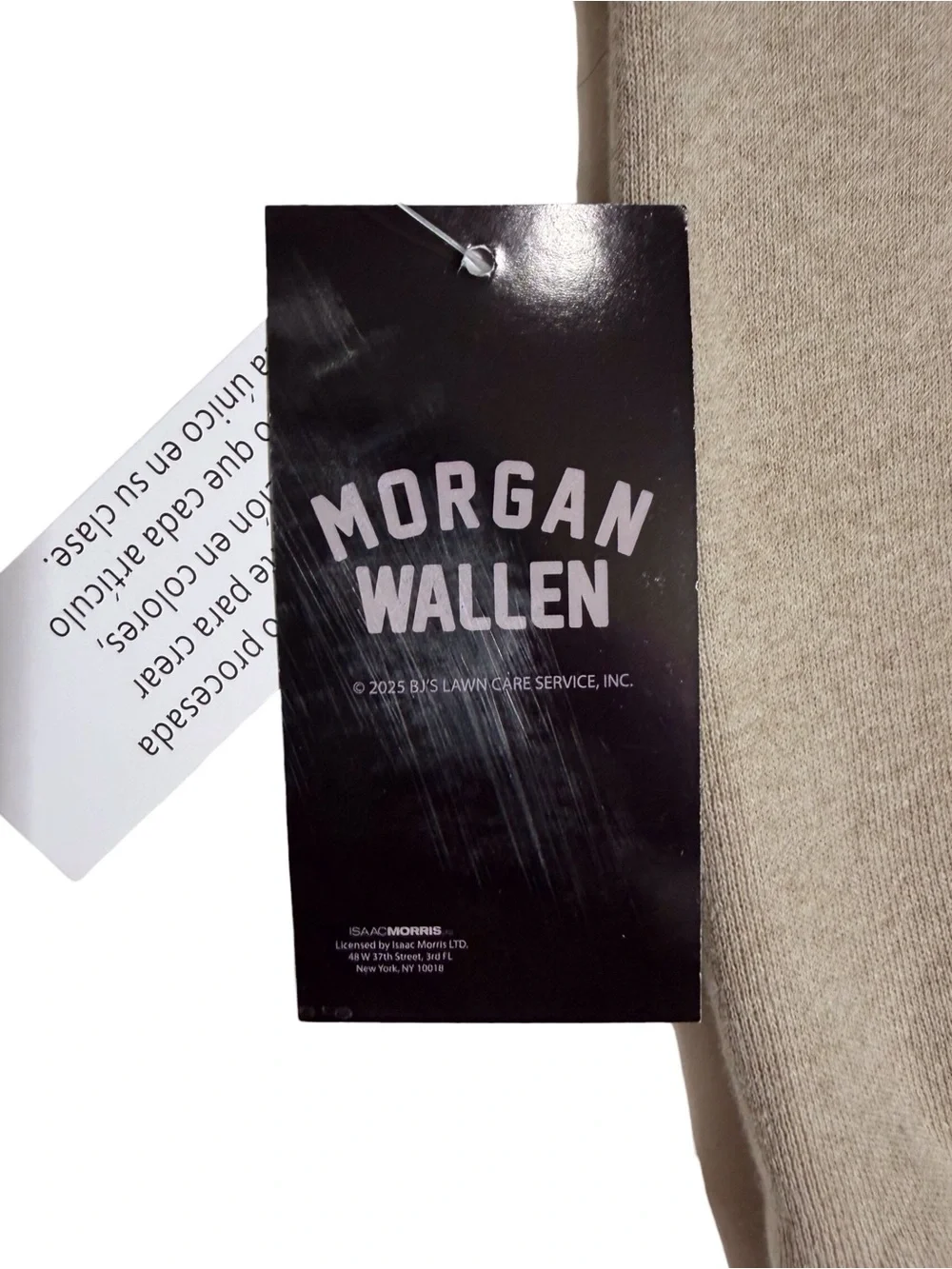 Morgan Wallen tan split graphic crewneck oversized sweatshirt men’s size 2XL NWT